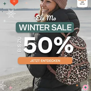 🎉 Moin! Der Winter Sale bei Ela Mo™ ist gestartet: Jetzt bis zu 50 % sparen!⁠
Neue und beliebteste Wegbegleiter zum besten Preis des Jahres.⁠
⁠
🎁 Schenk Dir und Deinen Liebsten etwas Praktisches & Sch