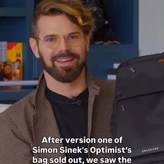 Designed by @simonsinek, built by Solgaard, and finally back in stock after selling out fast in 2024. 

With all the traveling Simon does, he never found the perfect bag, so he came to us and asked if
