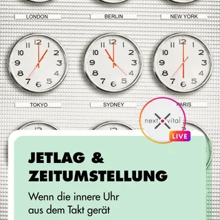 Wie funktioniert unser Biorhythmus? Was machte Tageslicht mit uns - und wie kannst du Jetlag-Symptome reduzieren?

In diesem Live klären wir auf.