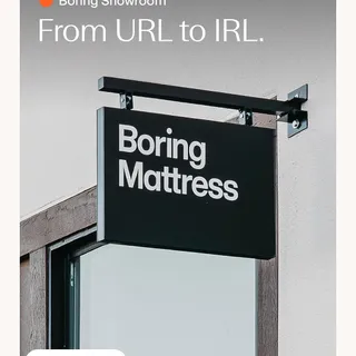 The first Boring Mattress showroom is now open at @culdesactempe — the first car-free, walkable community in the U.S!

Stop by to try the Boring Hybrid and Boring AF (All-Foam) mattresses. The first 1