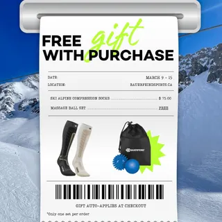 To show our gratitude, we decided to gift you a set of massage balls with every order of the Ski Alpine Compression Socks! 🎁 The perfect duo to support your legs on the mountain and help them recover 
