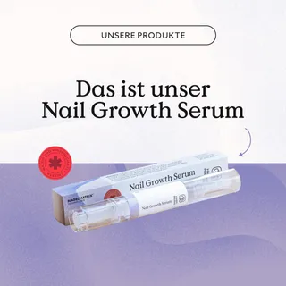 Brüchige, trockene Nägel? 👀

Wer kennt es nicht - die Nägel reißen schnell ein, sind brüchig und verlieren ihren natürlichen Glanz. Doch keine Sorge, das muss nicht so sein. ⬇️

Das Nail Growth Serum 