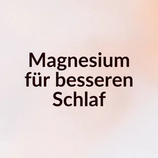 Magnesium & Schlaf – das steckt dahinter 💤

Magnesium gehört zu den wichtigsten Mineralstoffen im Körper – und spielt eine zentrale Rolle für Nerven, Muskeln und Entspannung.

Gerade am Abend kann Mag