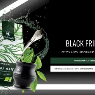 🖤 Black Friday chez La Bombilla ⚡

Cette année, on frappe fort :
jusqu’à –30% sur toute notre collection Black Friday !

Matés, bombilla, calebasse,… tout ce qu’il te faut pour te régaler cet hiver, à