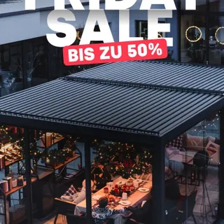 Link in Stories!
Black Friday startet JETZT! Beeil dich – sichere dir deine Pergola!