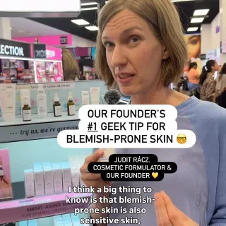 It's often overlooked that blemish-prone skin should be treated as sensitive skin.💙That’s why, alongside targeted actives like 10% Niacinamide in B-Bomb, 0.05-0.2% Retinal in A-Game, and 5% Mandelic A