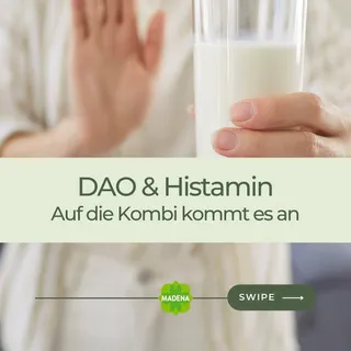 Ursachen für einen DAO-Mangel – und warum die richtige Kombi entscheidend ist ✨
Oft steckt nicht nur ein einzelner Faktor dahinter – sondern ein Zusammenspiel im Körper.

Unsere Empfehlung:
💛 DAO pur
