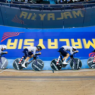 Team USA kicked off racing at the UCI Track World Cup in Nilai, Malaysia! 👊

The Men’s Team Pursuit got things rolling, qualifying 6th with a 3:55. They backed it up with another consistent ride in th