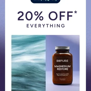 If your supplements are running low, it’s the best time to restock.

20% site wide for a limited time only.