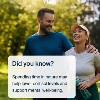 Stepping outside may do more than lift your mood. Research shows that spending time in green spaces can help reduce cortisol—the body’s primary stress hormone—while supporting overall mental well-bein