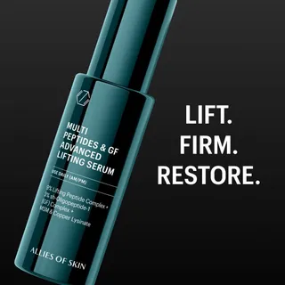 The serum everyone comes back for.

This lightweight, skin-gripping veil is powered by advanced lifting peptides to deliver that subtle (yet visible) tightening effect right away. Smooth, bouncy, held