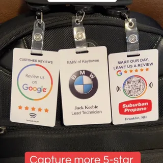 ⭐️ Capture more 5-star reviews for your business. Take a look at these NFC Google Review lanyards and start boosting your brand reputation. #taptag #NFC #business #networking