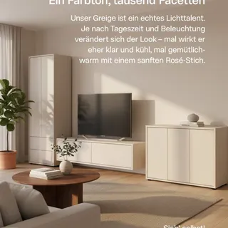 Unsere Lieblingsfarbe Greige ist so vielfältig - durch die einzigartische Mischung aus Grau und Beige sieht sie in jedem Licht etwas anders, aber immer stilvoll und stimmig aus. Sieh selbst!

#greige 