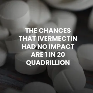 80 lawsuits to force doctors to prescribe ivermectin for COVID.

40 won & got ivermectin, 40 didn’t.

38 out of 40 who got ivermectin lived.

38 out of 40 who didn’t get ivermectin died.
The chances t