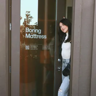 You guys !!! 🤭🤭🤭 Look what is finally here!!! @boringmattress store! 🔥🤍💤🛏️😴 See below for some fun details! 

✨Make sure to stop by the Boring Mattress store Grand Opening on 12/13! The first 50 visit