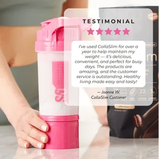 A year on CollaSlim 💗

Joanne’s story sums it up perfectly — simple, delicious, and sustainable.

When healthy habits actually fit your lifestyle, results don’t just happen… they last.

No fad diets, 
