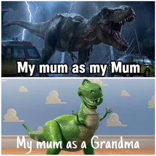 The evolution of a Mother. 🦖❤️👵