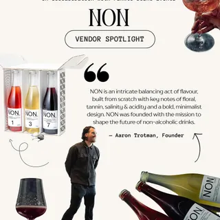 on 2.28 get ready to experience the flavors of @non.world, a brand founded by @aarontrotman dedicated to reshape the industry of non alcoholic drinks 

ticket link in bio - 5 spots remaining 

(non al