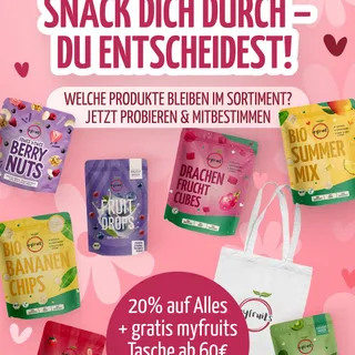 Snack dich durch – du entscheidest! 🌸

Welche Produkte bleiben im Sortiment? Jetzt probieren & mitbestimmen ❤️

Wir müssen das Sortiment aufräumen – und ihr bestimmt, was bleibt!

✨ 20% auf ALLES 🎁 Gr