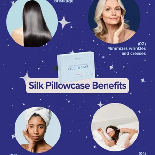 Beauty sleep upgrade🔔 Your hair and face will thank you for switching to the 100% Silk Pillowcase— luxurious comfort meets skincare genius!⁠
⁠
-Less frizz and breakage💁‍♀️⁠
-Minimizes wrinkles and cre