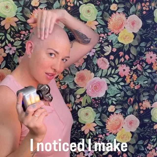 Some of my faces are pretty good… better than my makeup faces! 💄 

#headshaver #skullshaver #baldwoman #headtattoos