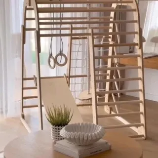 Climb, slide, swing — repeat! 😍 This indoor playground makes every day feel like a mini adventure! 🌈🏡 #PlayAtHome #LearningThroughPlay #goodevas #goodevas_uk #montessoriplay