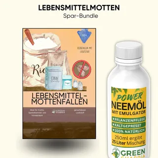 Spare jetzt ! auf greenguardia.de 💚
Unser Spar-Duo bietet eine gezielte Komplettlösung zur Bekämpfung von Lebensmittelmotten in Küchen- und Vorratsbereichen.

Ihre Vorteile auf einen Blick:
✔ Kombinat