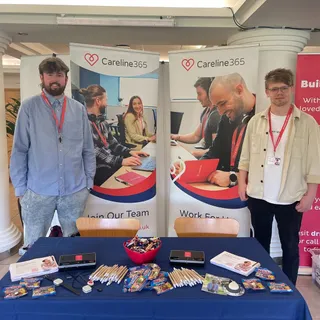 Jocelyn from Recruitment has taken Cameron and Alfie out of the Careline365 office and to the Norwich City Football Ground as part of The @eastern_daily_press Jobs and Skills Fair with Jobs24! ⚽️

If 