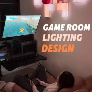 Lighting is the best decoration. 💡 #homedecorating #gamer #gamenight #cozy #setupgaming #switch #nanoleaf