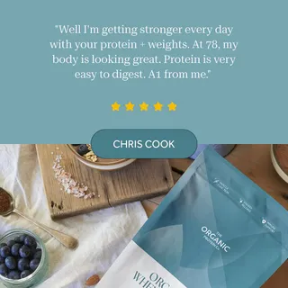 Stronger at every age 💪 
Our customers in their 60s and 70s are defying age and showing that strength, energy and confidence don't have a deadline.

With organic protein and a commitment to staying ac