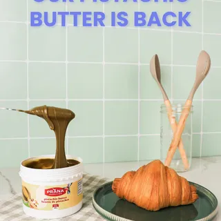 Our pistachio butter is finally back 💚
and yes… it was worth the wait 👀

Made in Italy with just one simple organic ingredient, it’s everything you love: creamy, rich and seriously indulgent 😋

The ki