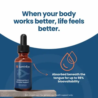 Lumineye’s under-the-tongue formula may help you absorb nutrients more effectively.

Smarter support, faster.

#SublingualAbsorption #EfficientEyeCare #LumineyeTech #98PercentPotential #NanoDropAdvant