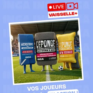 Après un match éprouvant, découvrez le live de @callmelanoise ⚽️

Beaucoup d’épreuves et de suspense… mais grâce à notre gamme d’éponges et de microfibres, la victoire a été remportée haut la main ! 🧽