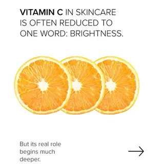 Vitamin C in skincare is often reduced to “brightening.”
But its role in the skin is far more fundamental.

It acts as a potent antioxidant, helping neutralize daily oxidative stress.
It is also essen