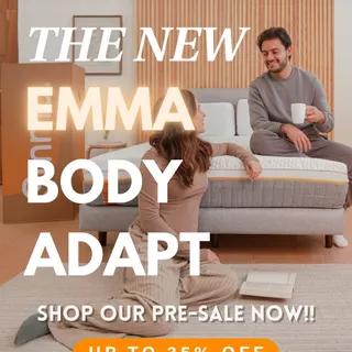 We introduce you the NEW Emma Body Adapt 🧡. A plush, all foam mattress built to wrap around your shape and support every part of your body from your shoulders, pelvis and feet. Pressure relief isolati