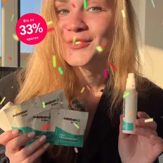 ☀️ Die Temperaturen steigen – fängst du schon wieder an zu schwitzen?
Nicht mit odaban®! 💧
Frühlings-SALE 🚨
Unsere schönste Rabattaktion des Jahres ist da!
Spare 30% auf das Starter-Set bestehend aus 