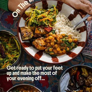 Comfort Classic is back and just in time for the half-term madness! ✨

Chole masala cooked low and slow until deep, burnished and clinging to every chickpea. Spring greens and cabbage with a bright hi