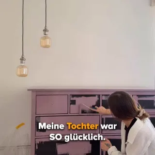 Die eigene Kommode streichen kann so einfach sein 💖Einfach reinigen, streichen & fertig! Farbton: RAL 4009 Pastellviolett 💜