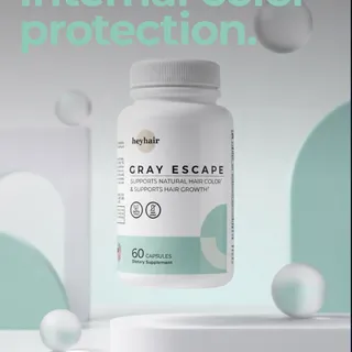 Gray hair doesn’t happen overnight.⁠
And neither does vibrant, healthy hair.⁠
⁠
Gray Escape™ is designed to work from the inside out, supporting natural melanin production and stronger growth with ing