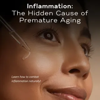 Did you know inflammation could be secretly aging your skin? 

Chronic stress, poor sleep, unhealthy diet, and environmental toxins can all contribute to wrinkles, dullness, and loss of elasticity! 

