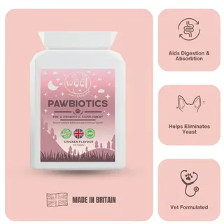 Say hello to better digestion, healthier ears, and a happier pup! 🐶✨

PAWBIOTICS is a powerful pre + probiotic supplement designed to:

🔹 Aid digestion & nutrient absorption
🔹 Help eliminate yeast (sa
