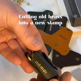 Making my own brass stamp

I’ve wanted to make my own hot foil embossing stamps for my leathercraft for some time, so I gave it a try with my new fiber laser from LaserPecker. I used some old brass I 
