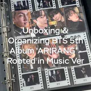 Unboxing & Organizing @bts.bighitofficial The 5th Album ‘ARIRANG’ (Rooted in Music Ver.) (Target/JB Hi-Fi Exclusive)

I think this photocard set and photobook is my favourite of all the albums I unbox