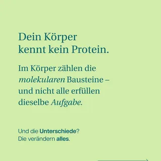 Proteine sind schön und gut, aber:
biologisch betrachtet arbeitet der Körper jedoch nicht direkt mit „Protein“ als Ganzes.

Während der Verdauung werden Nahrungsproteine in kleinere Moleküle zerlegt, 