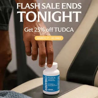 Today’s your last chance to grab TUDCA at 25% off!

TUDCA is a bile acid your body naturally produces to support fat digestion and liver detoxification, just not in large enough amounts to keep up wit